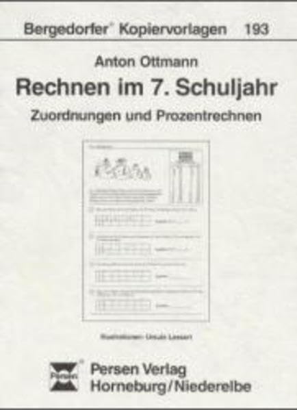 Rechnen im 7. Schuljahr - Zuordnungen und Prozentrechnen (Bergedorfer Kopiervorlagen) Education & Training