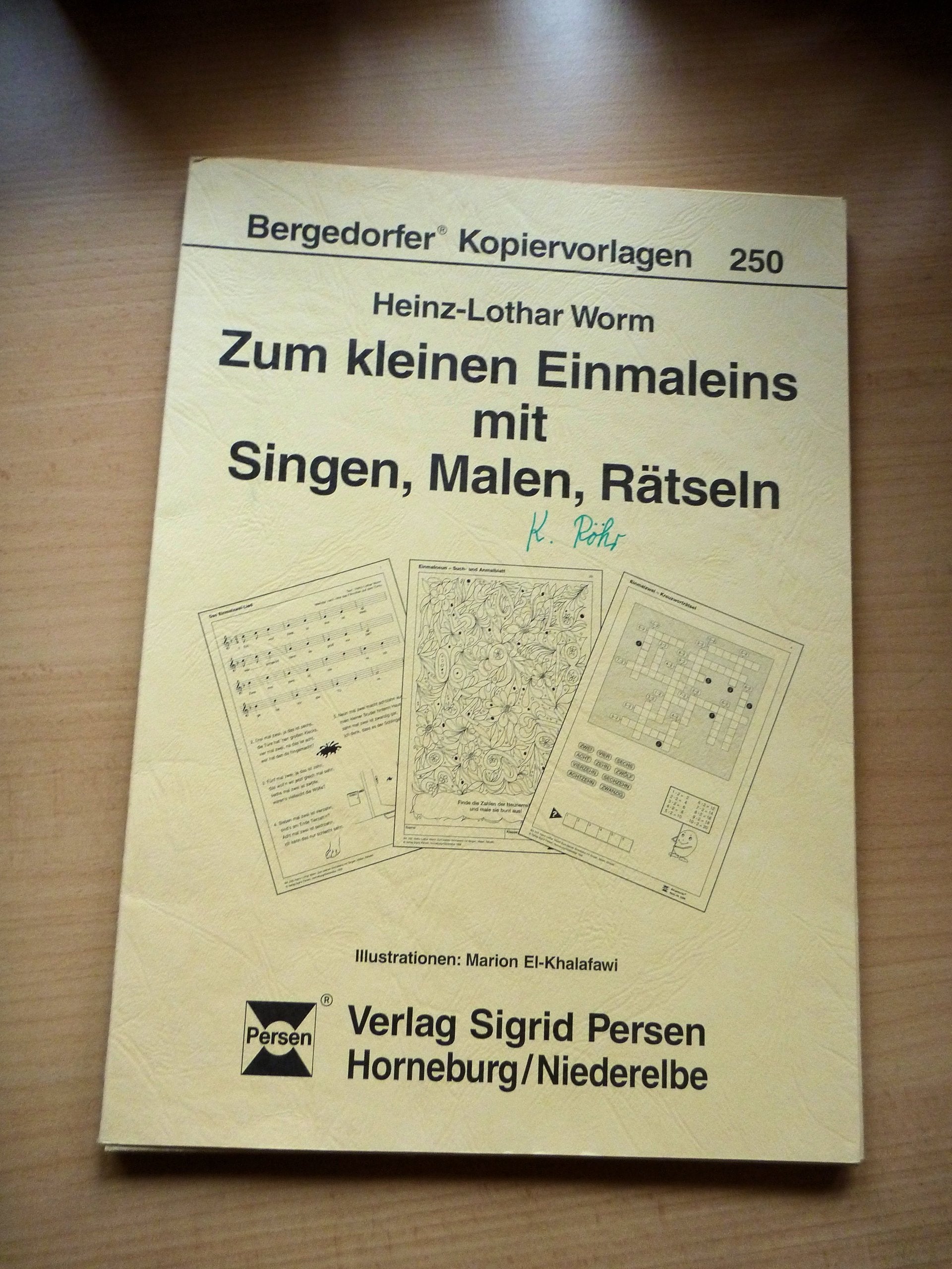 Zum kleinen Einmaleins mit Singen, Malen, Rätseln (Bergedorfer Kopiervorlagen) Education & Training