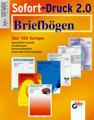 Sofort-Druck 2.0, je 1 CD-ROM, Briefbögen, 1 CD-ROM: Über 1.100 Vorlagen Books