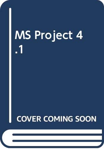MS Project 4.1, m. Diskette (3 1/2 Zoll): Einführung in das Projektmanagement, Projektüberwachung mit MS Project, Die Erstellung grafischer Übersichten Computer Science