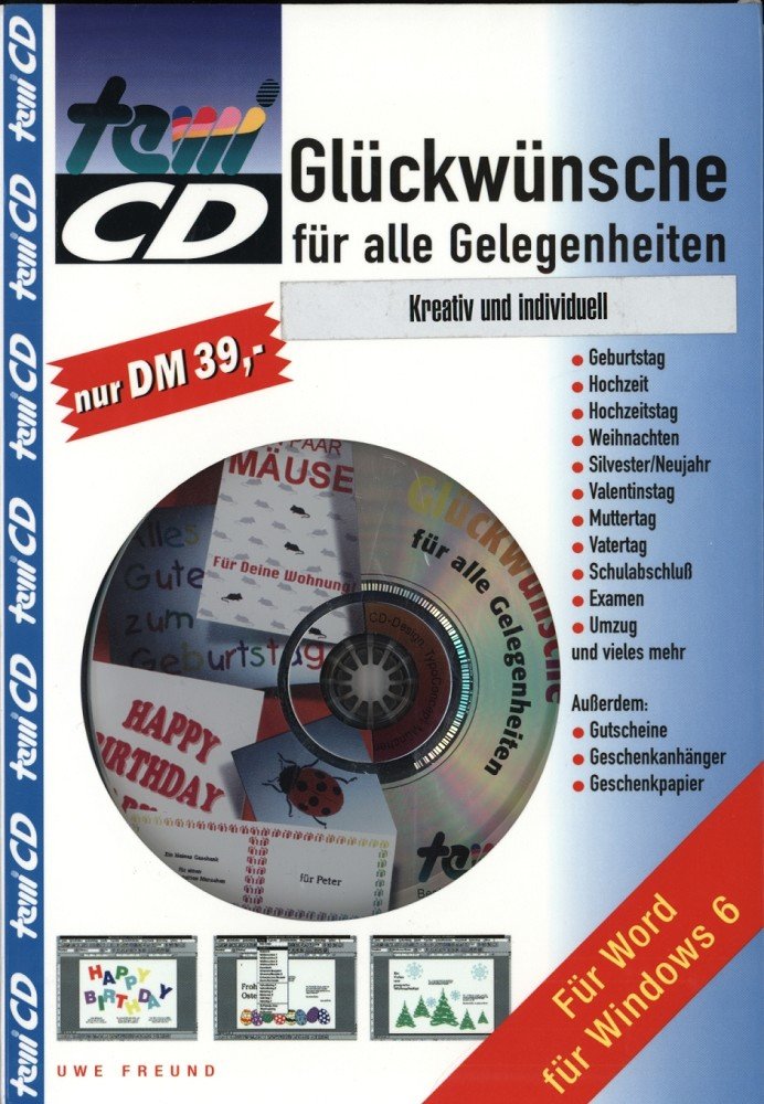 Die Hausdruckerei Edition IV. Glückwünsche für alle Gelegenheiten. CD- ROM für Windows 3.1. Für Word für Windows 6 Books