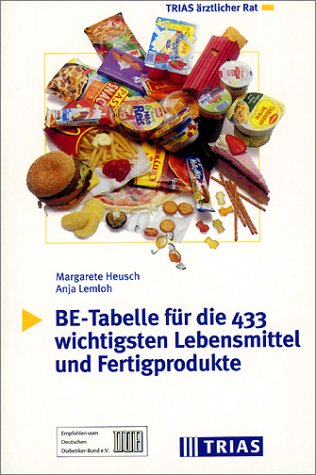 BE-Tabelle für die 433 wichtigsten Lebensmittel und Fertigprodukte Health, Nutrition & Fitness