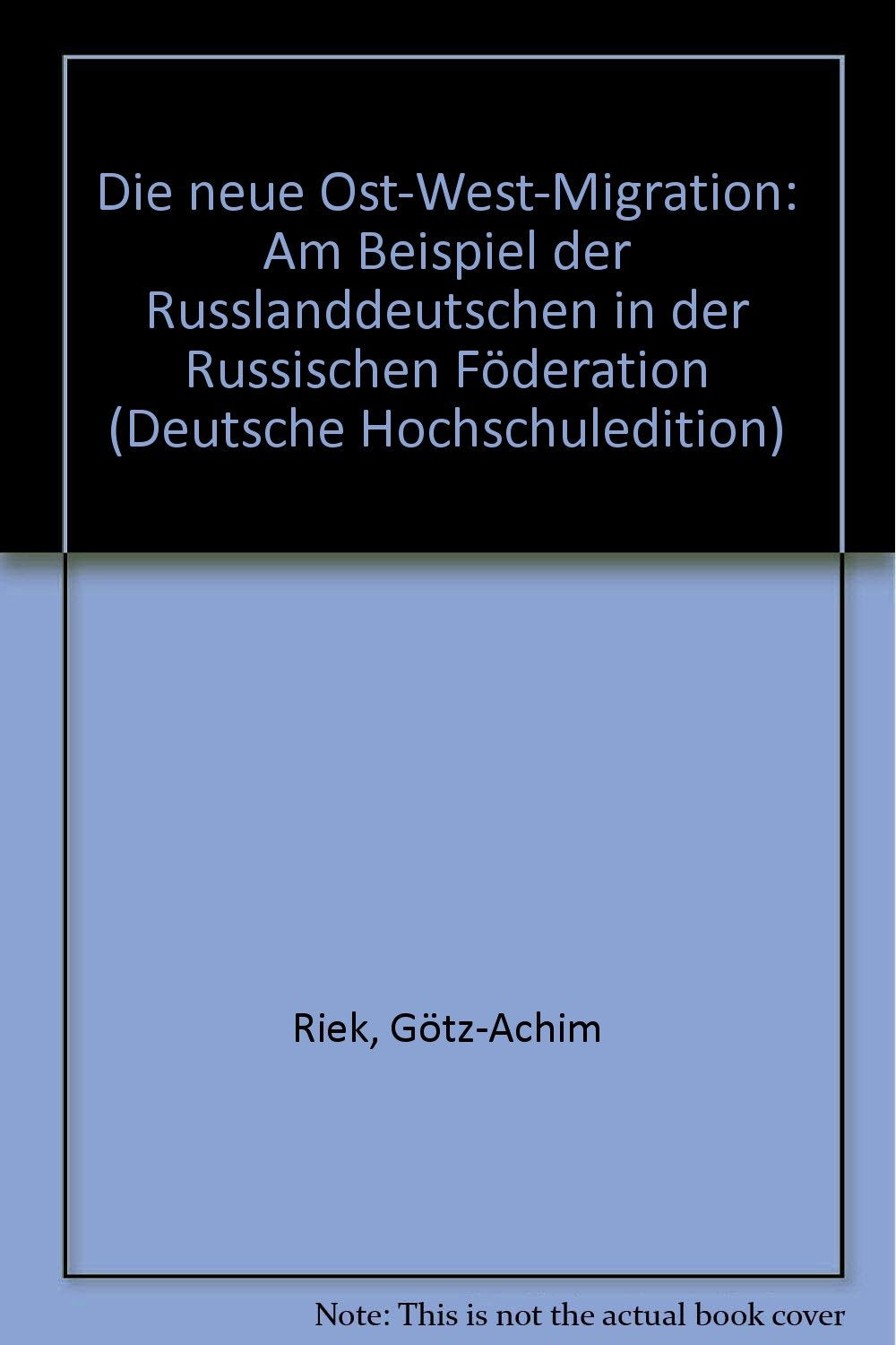 Die neue Ost-West-Migration: Am Beispiel der Rußlanddeutschen in der Russischen Föderation Law