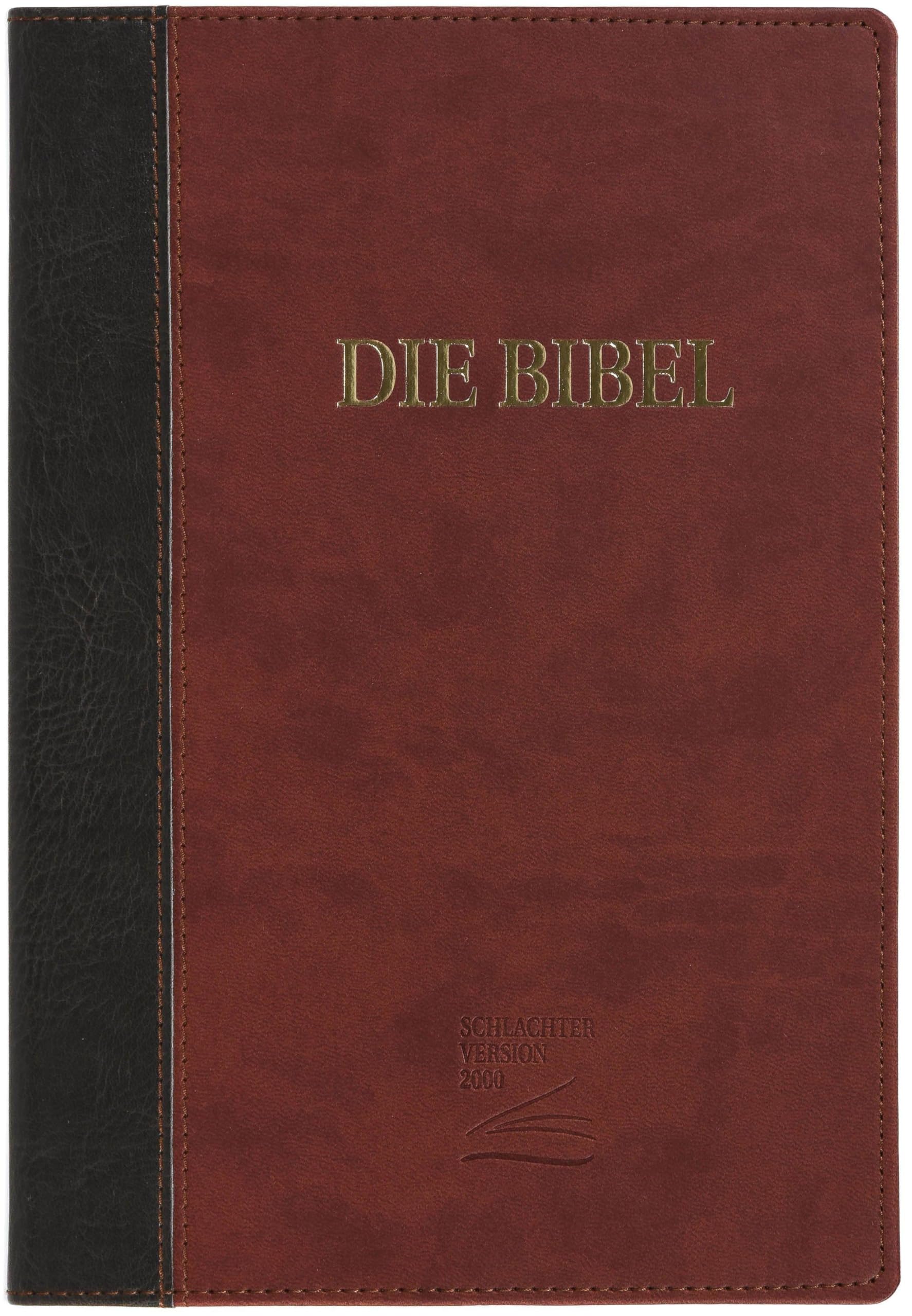 Schlachter 2000 Bibel - Großdruckausgabe (Softcover, grau/braun): Großdruckausgabe, PU-Einband, grau/braun, Fadenheftung / ohne Parallelstellen Religion & Esotericism