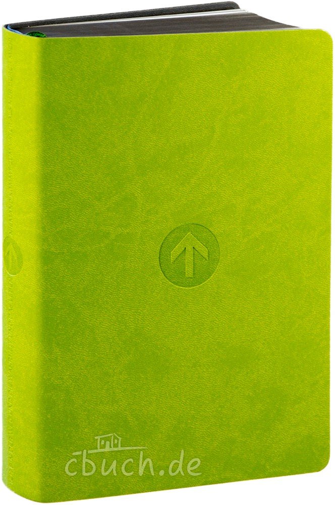 Schlachter 2000: Taschenausgabe mit Parallelstellen, PU-Einband grün, grauer Farbschnitt Religion & Esotericism