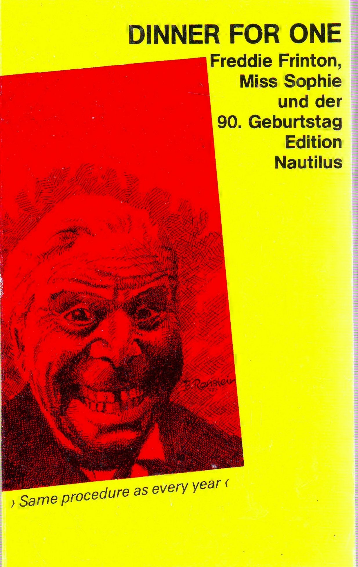 Dinner for one. Freddie Frinton, Miss Sophie und der 90. Geburtstag Film, Art & Culture