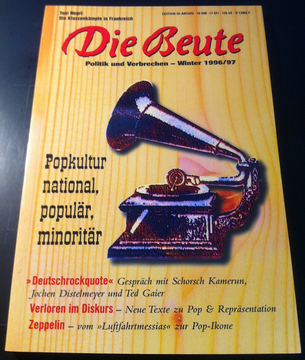 Die Beute. Politik und Verbrechen: Winter 1996. Popkultur Film, Art & Culture