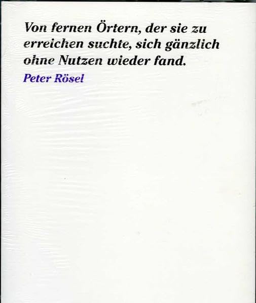 Peter Rösel. Von fernen Örtern, der sie zu erreichen suchte, sich gänzlich ohne Nutzen wieder fand: Malerei und Skulptur Film, Art & Culture