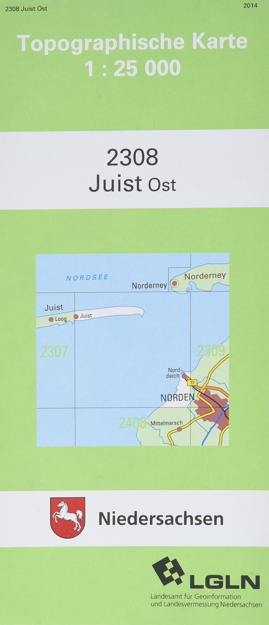 Juist Ost 1 : 25 000. (TK 2308/N) Leisure, Home & Garden