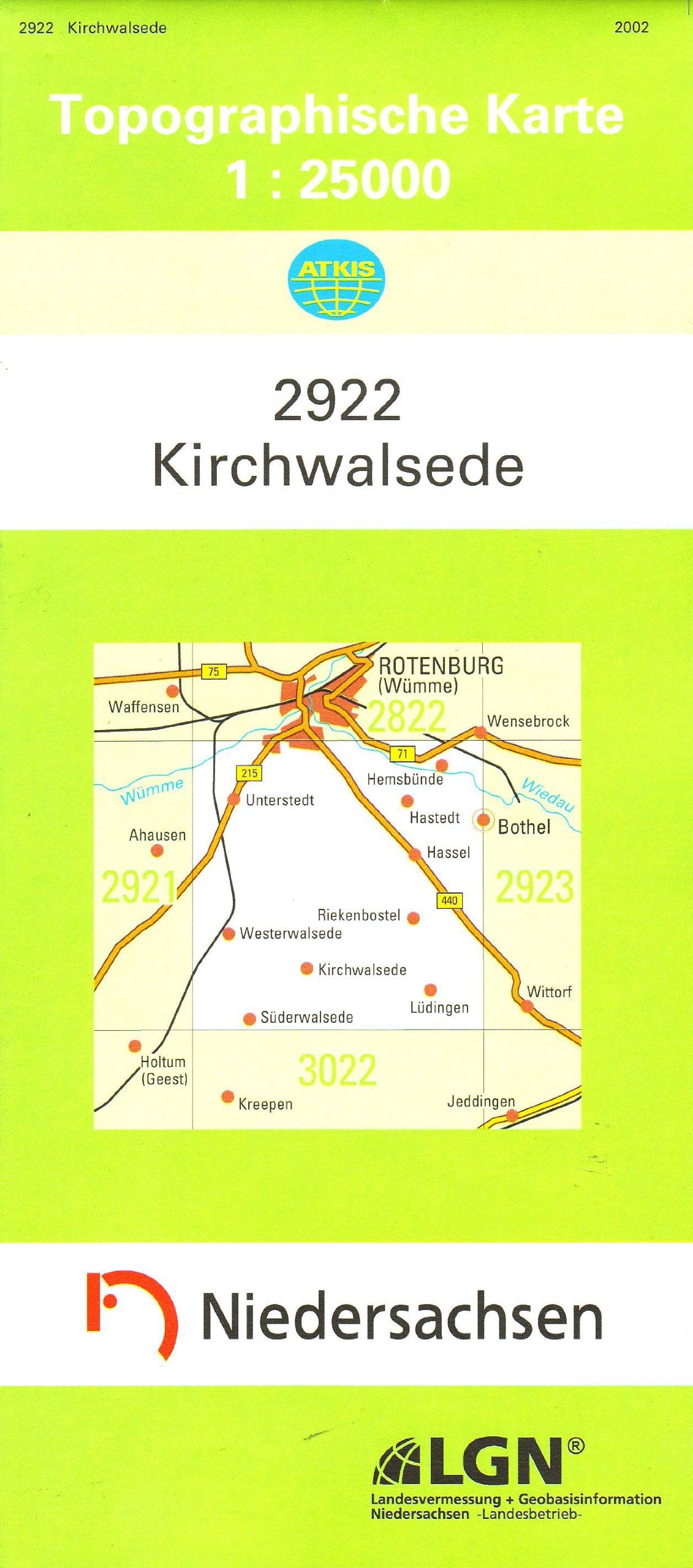 Kirchwalsede 1 : 25 000. (TK 2922/N) Leisure, Home & Garden
