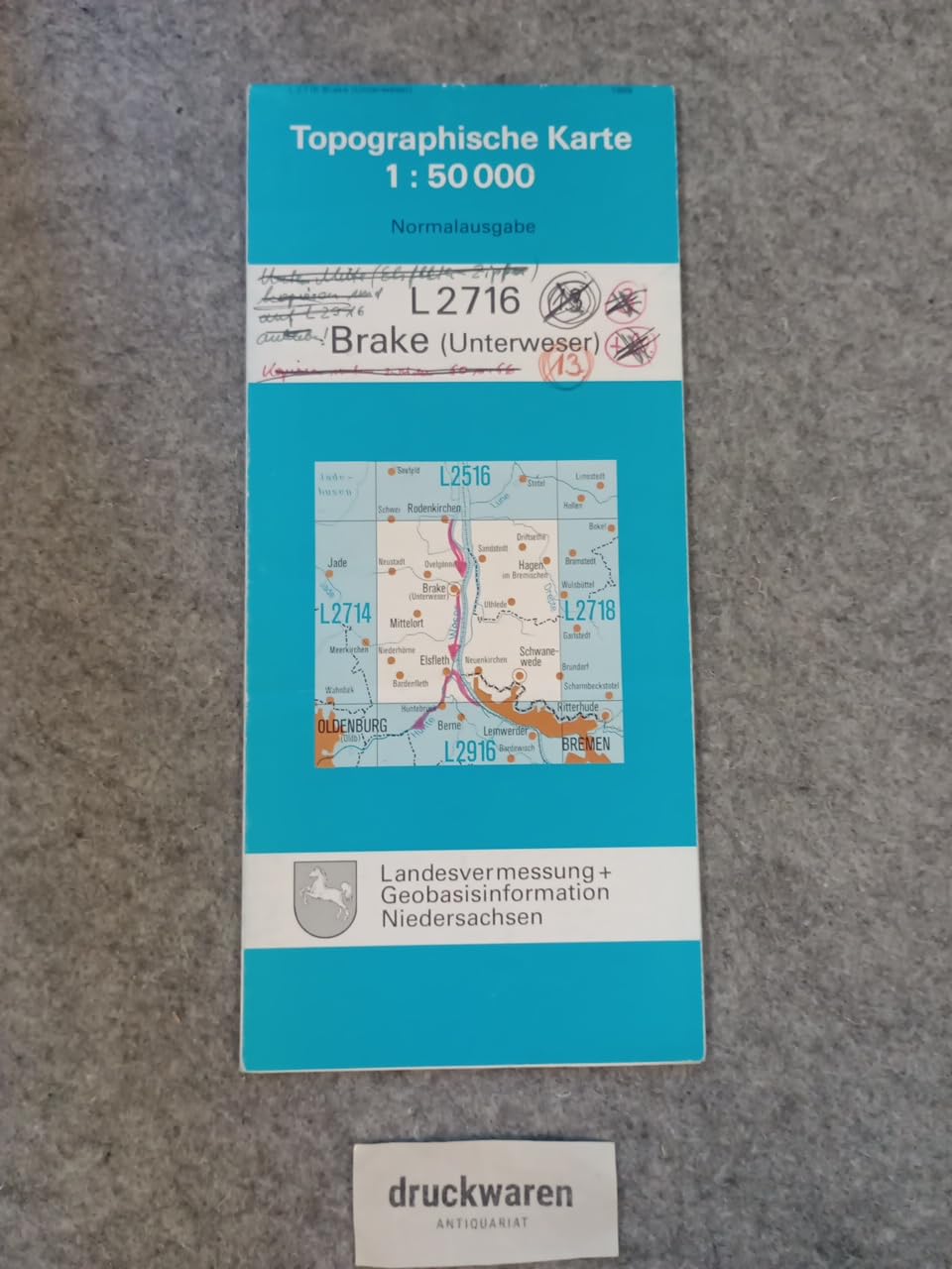 Brake (Unterweser) 1 : 50 000. (TK 2716/N) book