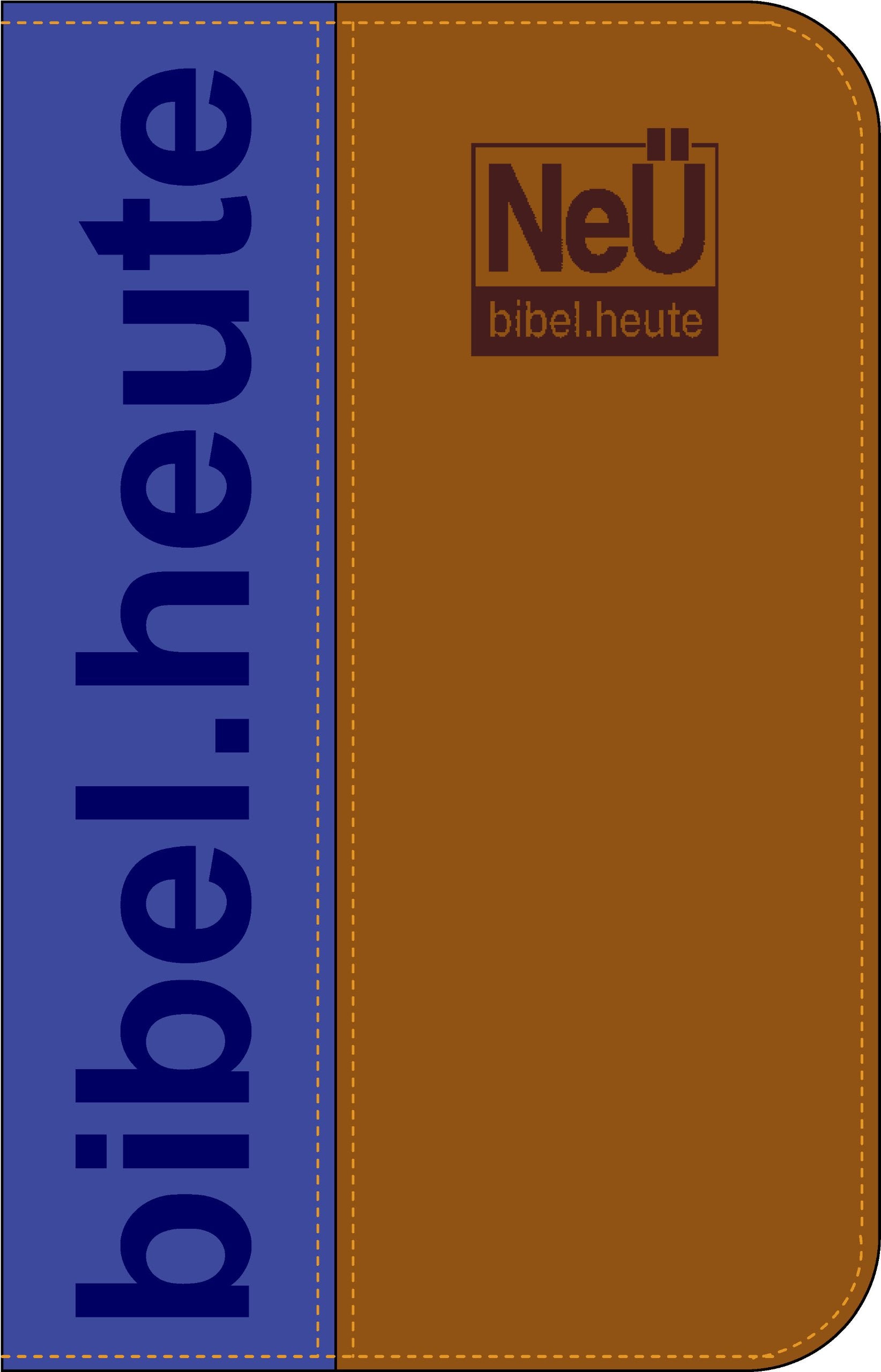 NeÜ bibel. heute: zweifarbiges Kunstleder blau/braun Religion & Esotericism
