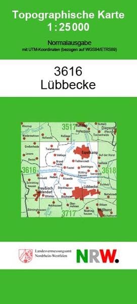 Lübbecke: (N) (Topographische Karten 1:25000 (TK 25) Nordrhein-Westfalen (amtlich) / Normalausgabe (N): Grundriss, Gewässer, Höhenlinien, Vegetation) Leisure, Home & Garden