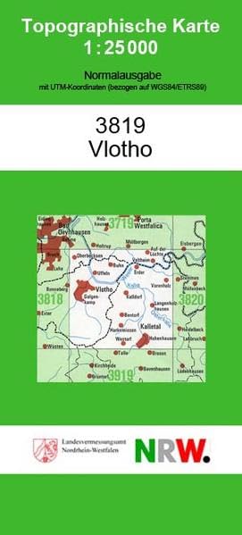 Vlotho (N) (Topographische Karten 1:25000 (TK 25) Nordrhein-Westfalen (amtlich) / Normalausgabe (N): Grundriss, Gewässer, Höhenlinien, Vegetation) Leisure, Home & Garden