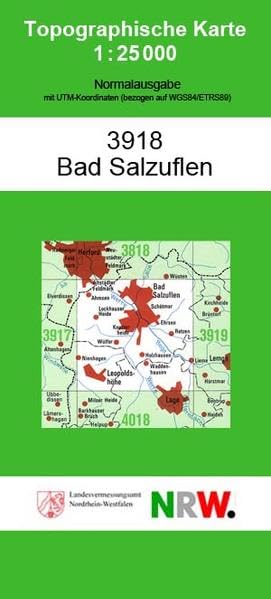 Bad Salzuflen (N) (Topographische Karten 1:25000 (TK 25) Nordrhein-Westfalen (amtlich) / Normalausgabe (N): Grundriss, Gewässer, Höhenlinien, Vegetation) Leisure, Home & Garden