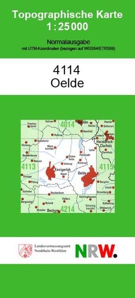 Oelde: (N) (Topographische Karten 1:25000 (TK 25) Nordrhein-Westfalen (amtlich) / Normalausgabe (N): Grundriss, Gewässer, Höhenlinien, Vegetation) Leisure, Home & Garden