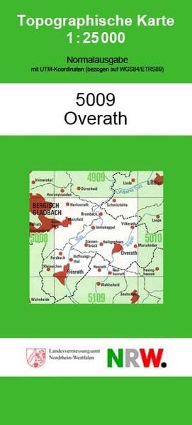 Overath (N) (Topographische Karten 1:25000 (TK 25) Nordrhein-Westfalen (amtlich) / Normalausgabe (N): Grundriss, Gewässer, Höhenlinien, Vegetation) Leisure, Home & Garden