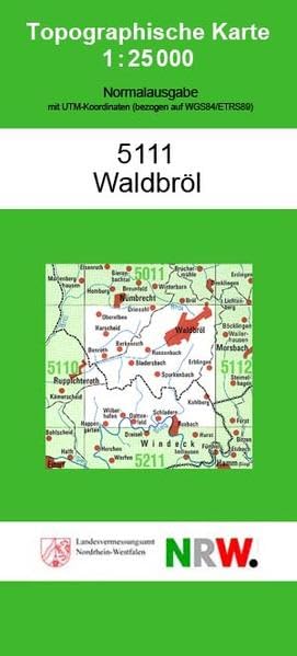 Waldbröl (N) (Topographische Karten 1:25000 (TK 25) Nordrhein-Westfalen (amtlich) / Normalausgabe (N): Grundriss, Gewässer, Höhenlinien, Vegetation) Leisure, Home & Garden