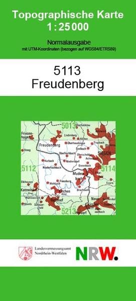 Freudenberg (N) (Topographische Karten 1:25000 (TK 25) Nordrhein-Westfalen (amtlich) / Normalausgabe (N): Grundriss, Gewässer, Höhenlinien, Vegetation) Leisure, Home & Garden