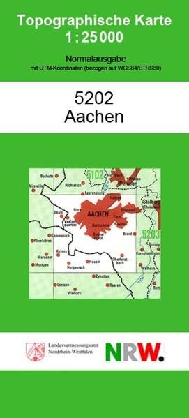 Aachen (N) (Topographische Karten 1:25000 (TK 25) Nordrhein-Westfalen (amtlich) / Normalausgabe (N): Grundriss, Gewässer, Höhenlinien, Vegetation) Leisure, Home & Garden