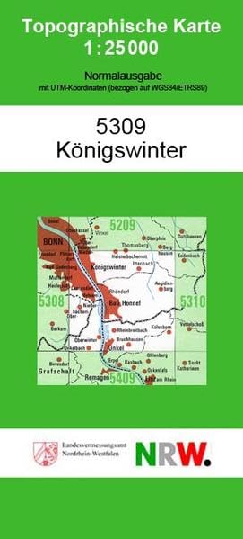 Königswinter (N) (Topographische Karten 1:25000 (TK 25) Nordrhein-Westfalen (amtlich) / Normalausgabe (N): Grundriss, Gewässer, Höhenlinien, Vegetation) Leisure, Home & Garden