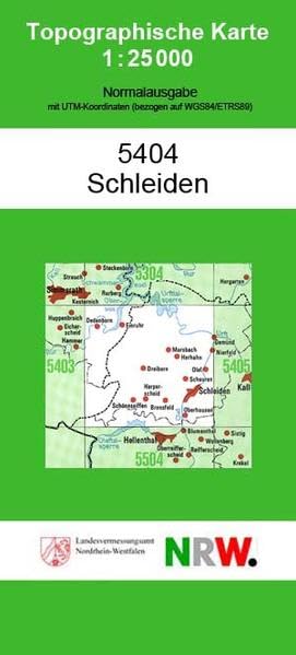 Schleiden (N) (Topographische Karten 1:25000 (TK 25) Nordrhein-Westfalen (amtlich) / Normalausgabe (N): Grundriss, Gewässer, Höhenlinien, Vegetation) Leisure, Home & Garden