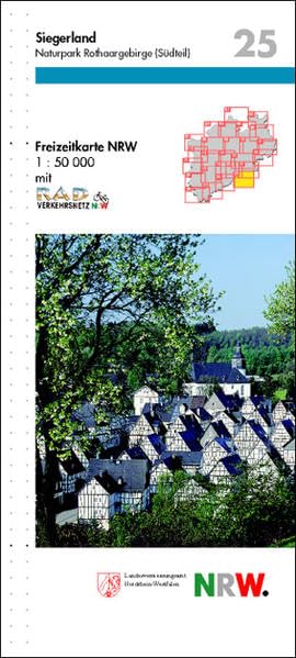 Freizeitkarte Nordrhein-Westfalen, Bl.25, Siegerland (Freizeitkarte NRW 1:50000) Leisure, Home & Garden