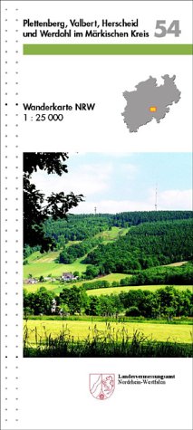 Wanderkarten Nordrhein-Westfalen, Bl.54 : Plettenberg, Valbert, Herscheid und Werdohl im Märkischen Kreis Maps & Plans