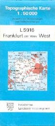 Frankfurt am Main West. Topographische Karte 1 : 50.000. L 5916. Ausgabe mit Wanderwegen und Radwanderwegen. book