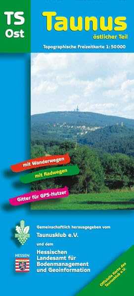 Taunus östlicher Teil 1 : 50 000. Topographische Freizeitkarte TS-Ost Leisure, Home & Garden