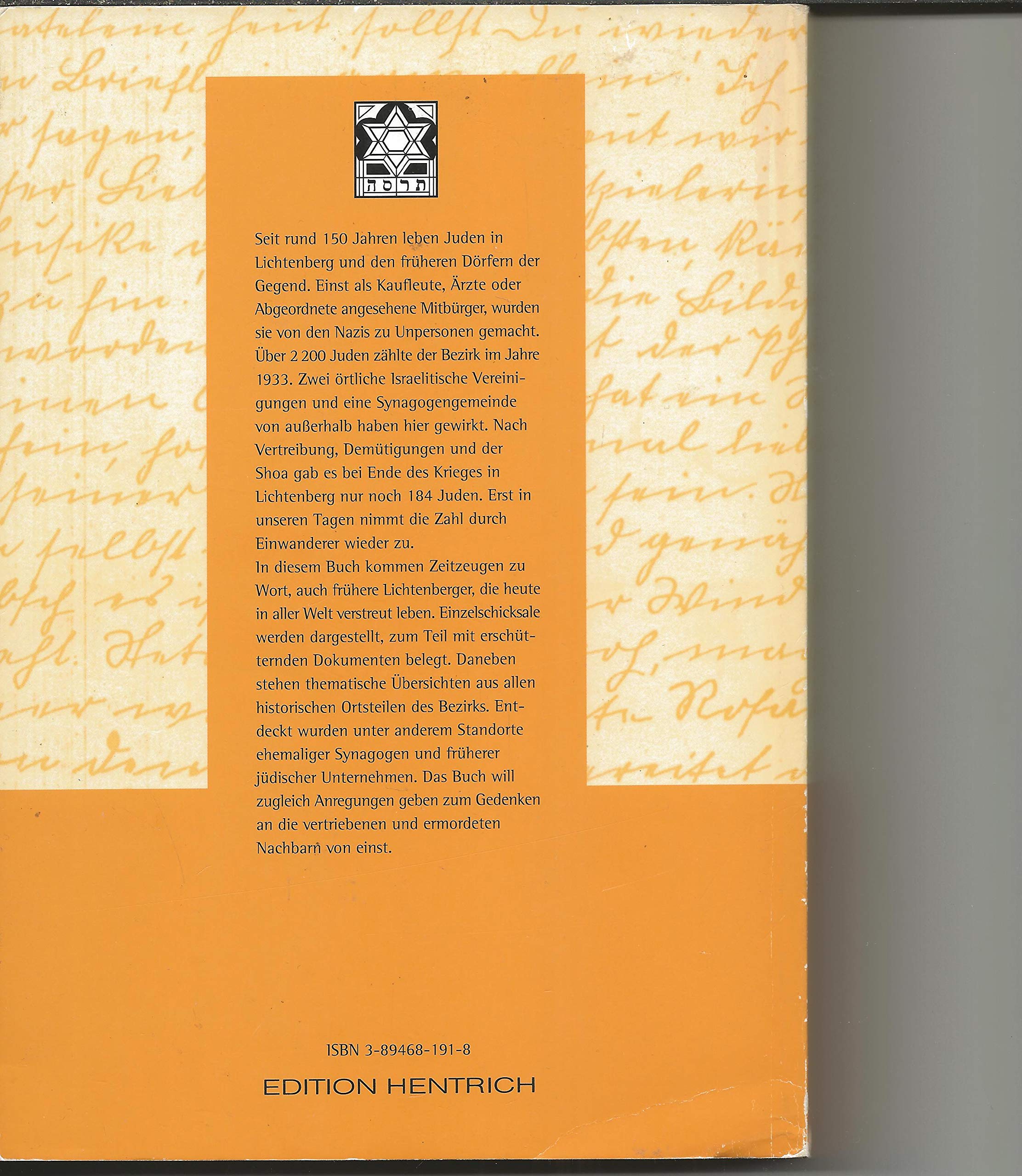 Juden in Lichtenberg: ... mit den früheren Ortsteilen in Friedrichhain, Hellersdorf und Marzahn (Reihe Deutsche Vergangenheit) German history