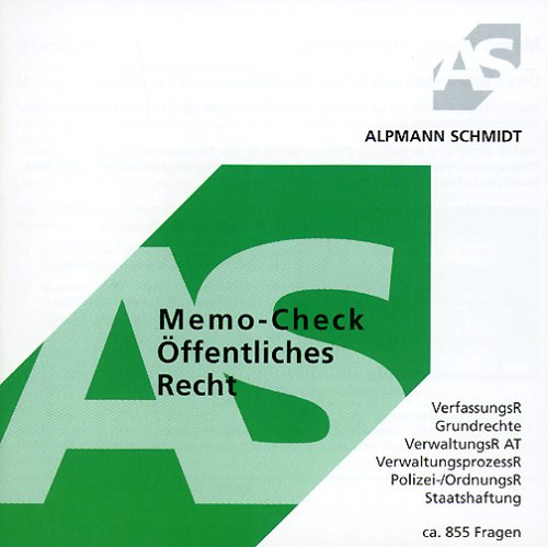 Memo- Check Öffentliches Recht. CD- ROM für Windows 95/98/ NT 4.0 Music
