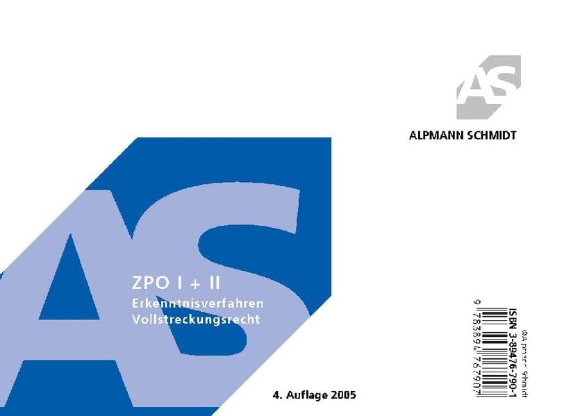 ZPO I + II: Karteikarten (Alpmann-Cards / Karteikarten) Law