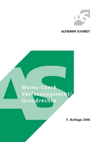 Verfassungsrecht /Grundrechte (Memo-Check) Law