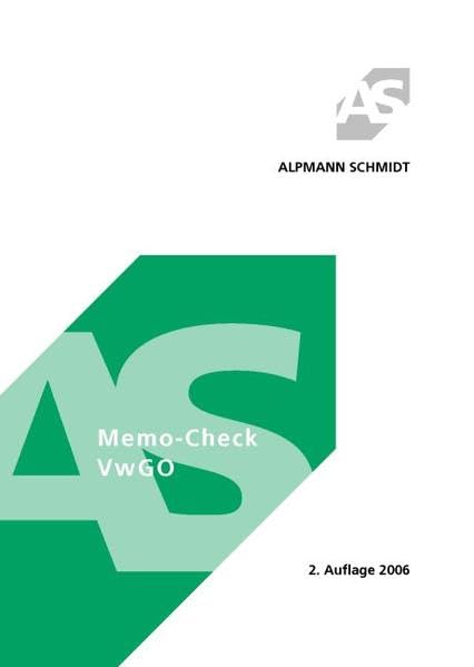 VwGO: 333 Fragen und Antworten (Memo-Check) Law