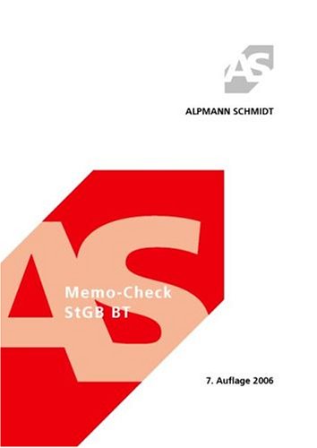 Memo-Check StGB BT. 324 Fragen und Antworten Law