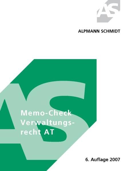 Verwaltungsrecht AT: Memo-Check Law