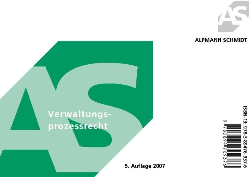 Verwaltungsprozessrecht: Alpmann-Cards (Alpmann-Cards / Karteikarten) Law