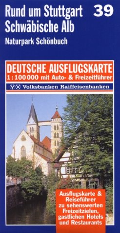 Rund um Stuttgart, Schwäbische Alb 1 : 100 000. Deutsche Ausflugskarte. Blatt 39. Maps & Plans