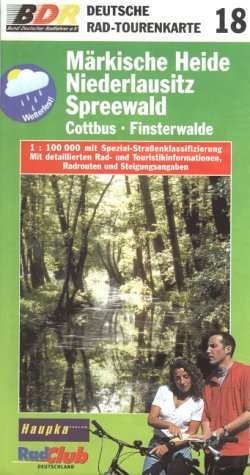 Deutsche Radtourenkarte, Bl.18, Märkische Heide, Niederlausitz, Spreewald, Cottbus, Finsterwalde Maps & Plans
