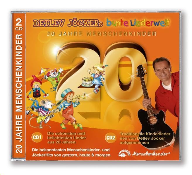 20 Jahre Menschenkinder: CD 1 Die schönsten und beliebtesten Lieder aus 20 Jahren. CD 2 Traditionelle Kinderlieder neu von Detlev Jöcker aufgenommen. ... und JöckerHits von gestern, heute & morgen Non-fiction