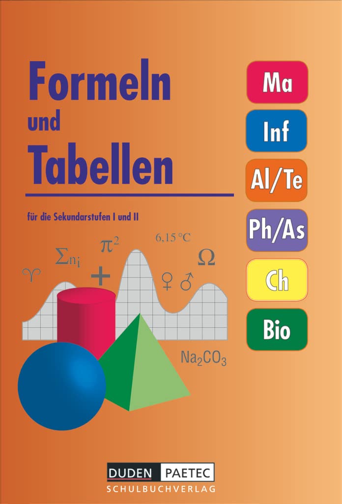 Duden Formeln und Tabellen für die Sekundarstufen I und II Study Guides