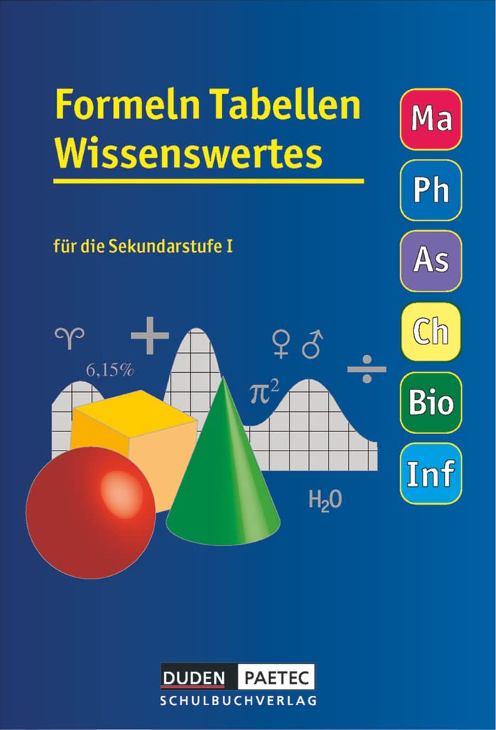 Formelsammlung 5.-10. Schuljahr Tabellen Wissenswertes Study Guides