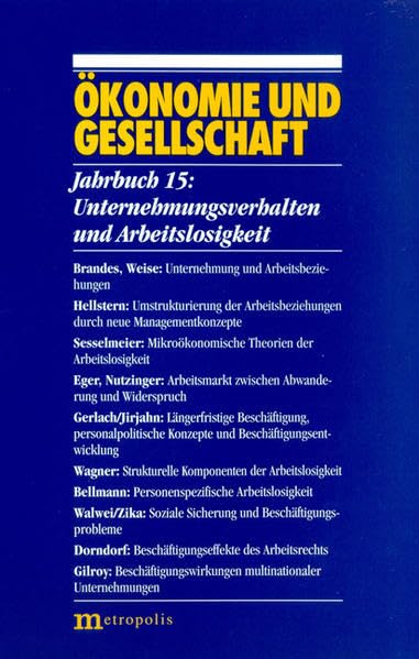Ökonomie und Gesellschaft, Jahrb.15, Unternehmungsverhalten und Arbeitslosigkeit Law
