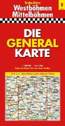 Die Generalkarte Tschechien 1, Westböhmen/Mittelböhmen 1:200 000 Leisure, Home & Garden