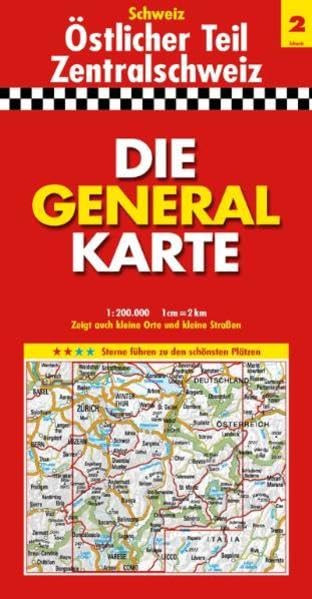 Die Generalkarte Schweiz Östlicher Teil/Zentralschweiz 1:200 000 Leisure, Home & Garden