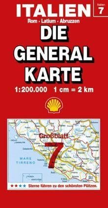 Die Generalkarten Italien, Bl.7, Rom, Latium, Abruzzen (Die Generalkarte / Grossblatt 1:200000) Leisure, Home & Garden