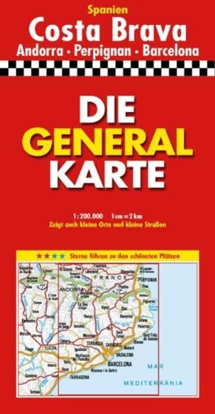 Die Generalkarte Costa Brava Andorra/Perpignan/Barcelona 1:200 000 Leisure, Home & Garden