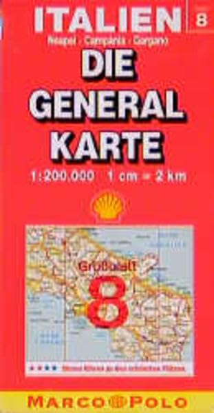Die Generalkarten Italien, Bl.8, Neapel, Campania, Gargano (Die Generalkarte / Grossblatt 1:200000) Leisure, Home & Garden