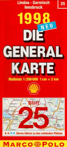 Generalkarte Deutschland 25. Lindau, Garmisch, Innsbruck. Mit Stadtplänen, Farbphotos und Reiseführer Travel Books